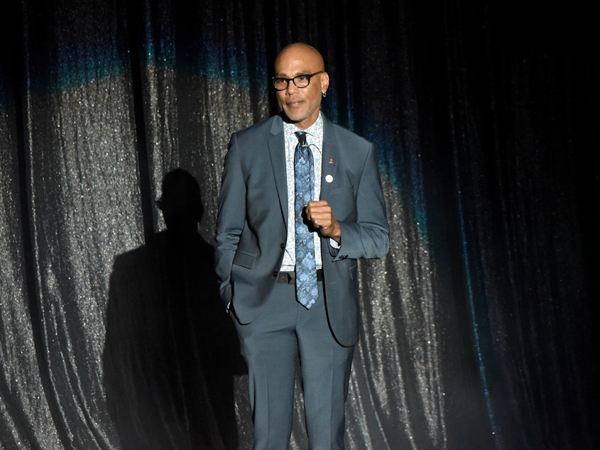 caption: Phill Wilson, the former president and CEO of Black AIDS Institute, has spent four decades fighting HIV/AIDS in Black communities.