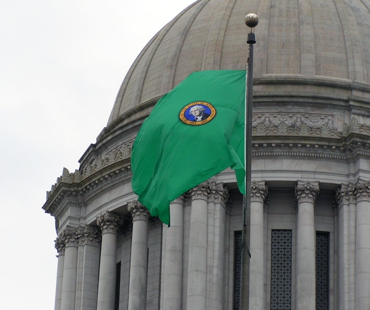 caption: The Washington state capitol in Olympia.