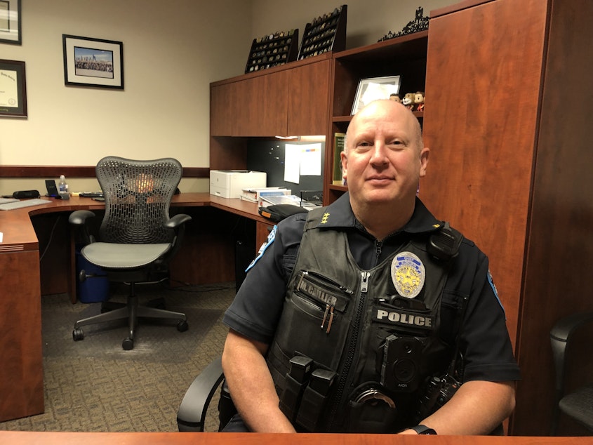 caption: Auburn police chief Mark Caillier calls the state's current drug law unworkable. South King County cities have increased penalties for drug-related offenses this year. 