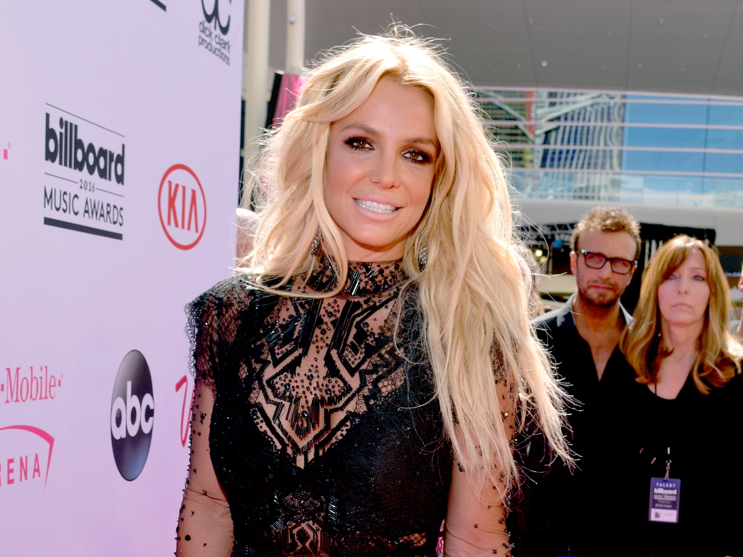 caption: Britney Spears at the Billboard Music Awards in 2016 in Las Vegas.
