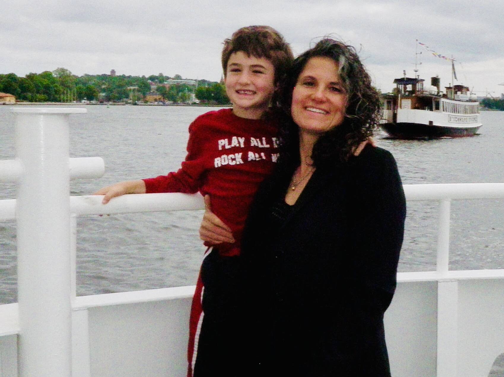 caption: Melissa Barbanell and Calvin in 2011.