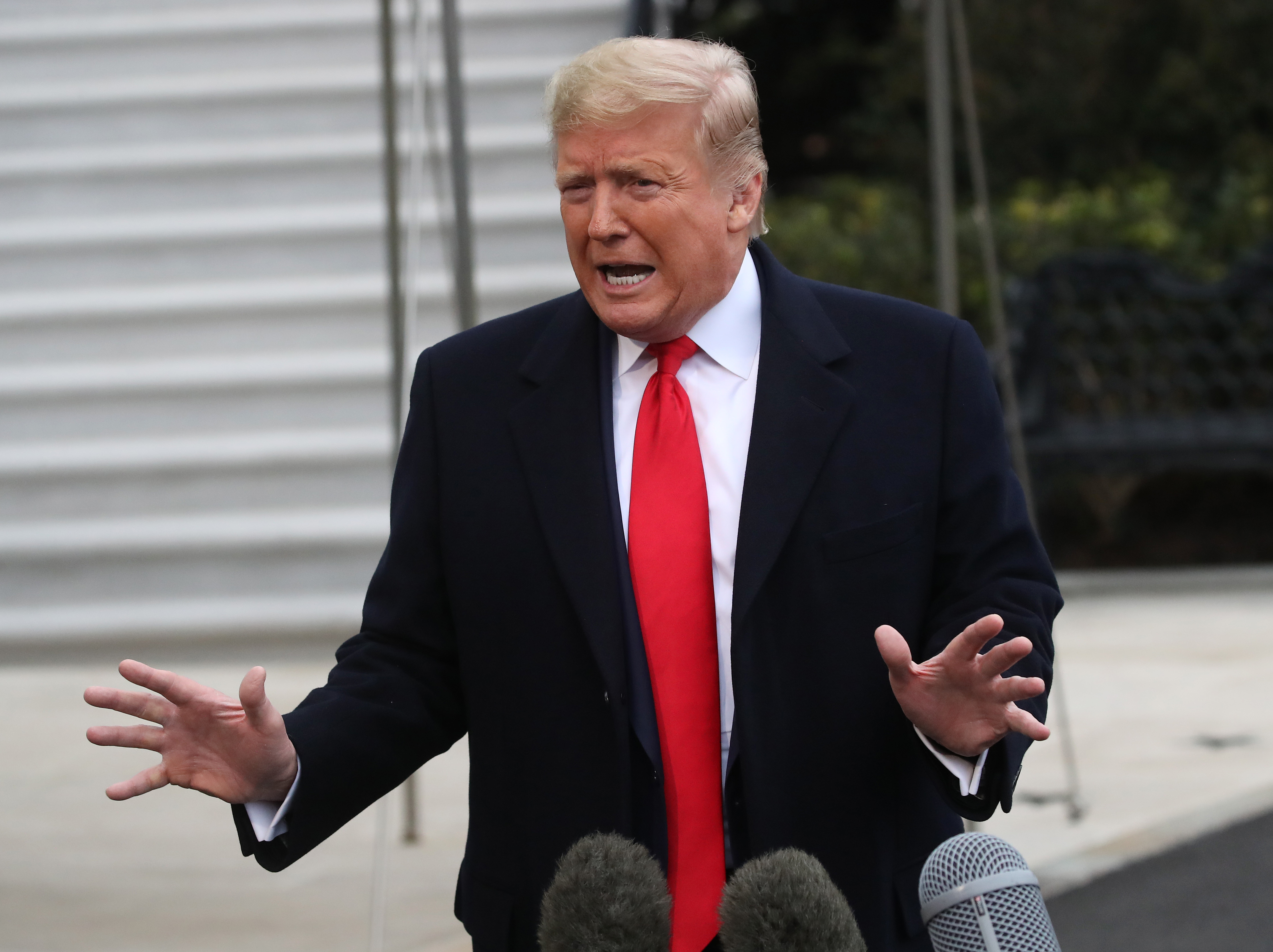 caption: President Trump's legal team offered a fiery brief in his defense on Monday, one day before the Senate impeachment trial is expected to begin.