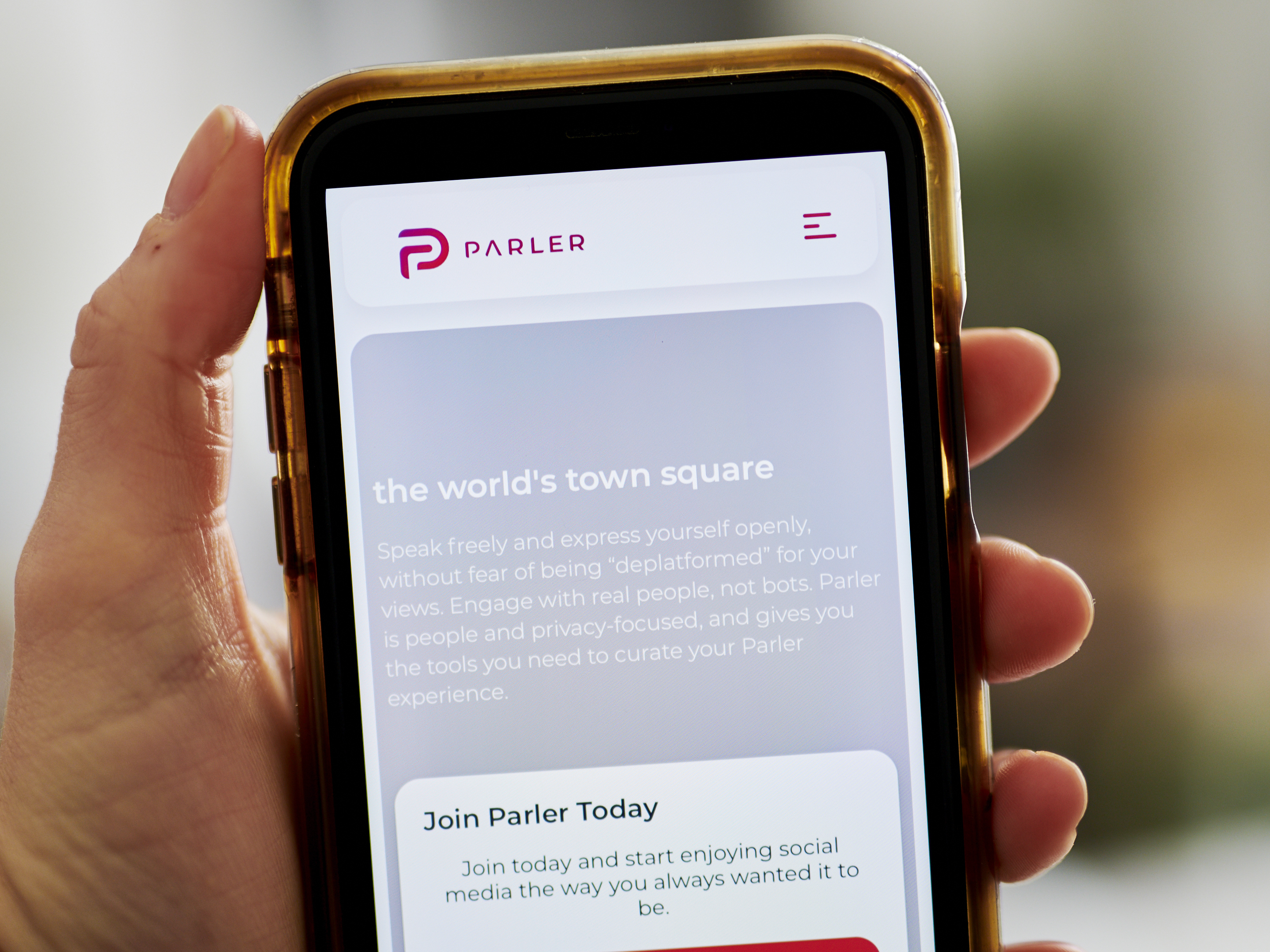 caption: Amazon and Apple took steps to cut off Parler from their platforms on Saturday.