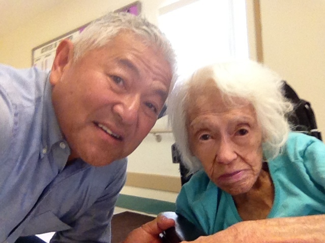 caption: Mas Masumoto (left) and Shizuko Sugimoto in 2013.