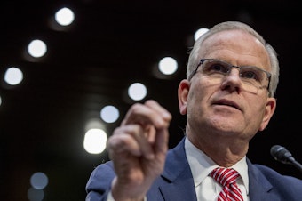 caption: At a Senate hearing March 27, Daniel Elwell, acting director of the Federal Aviation Administration, said airline pilots had enough training to handle Boeing's flight control software.