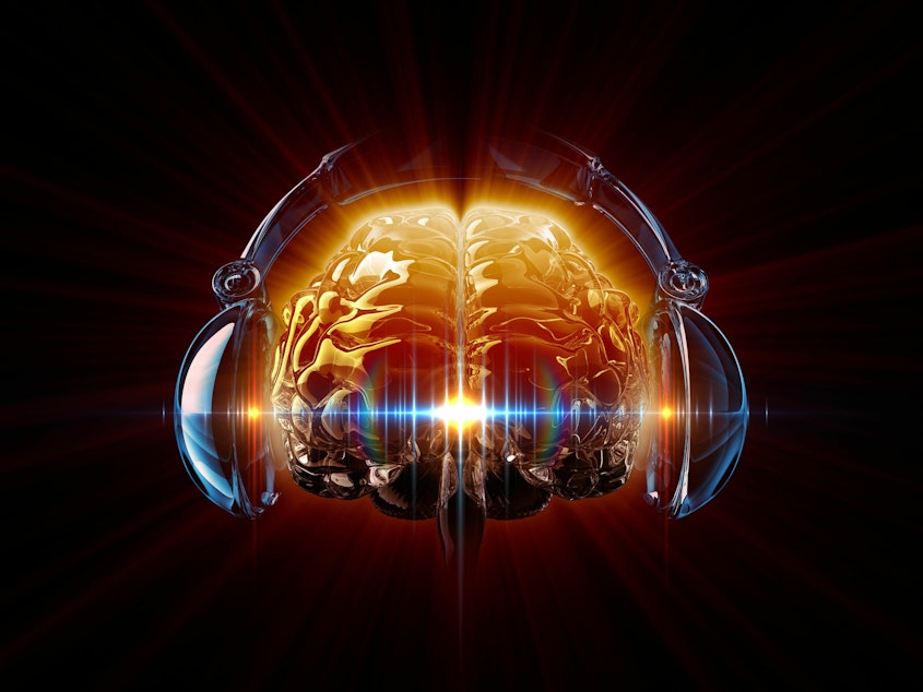 caption: When people listen to the same song, their brain waves can synchronize. It's one way that music creates a sense of connection and wonder.