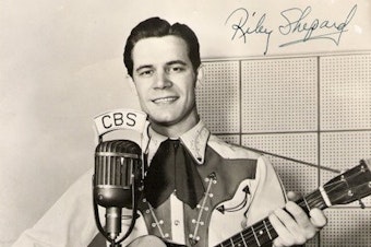 caption: In the mid-1940s, Riley Shepard was a rising talent as a singer. But he bounced from one music label to another, and never achieved stardom.