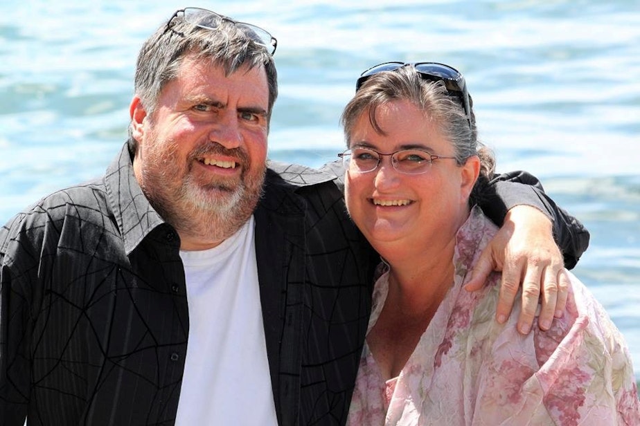 caption: Larry and Mary-Jeanne Smith have been foster parents for 20 years. Mary-Jeanne Smith was also in the foster system as a child. 