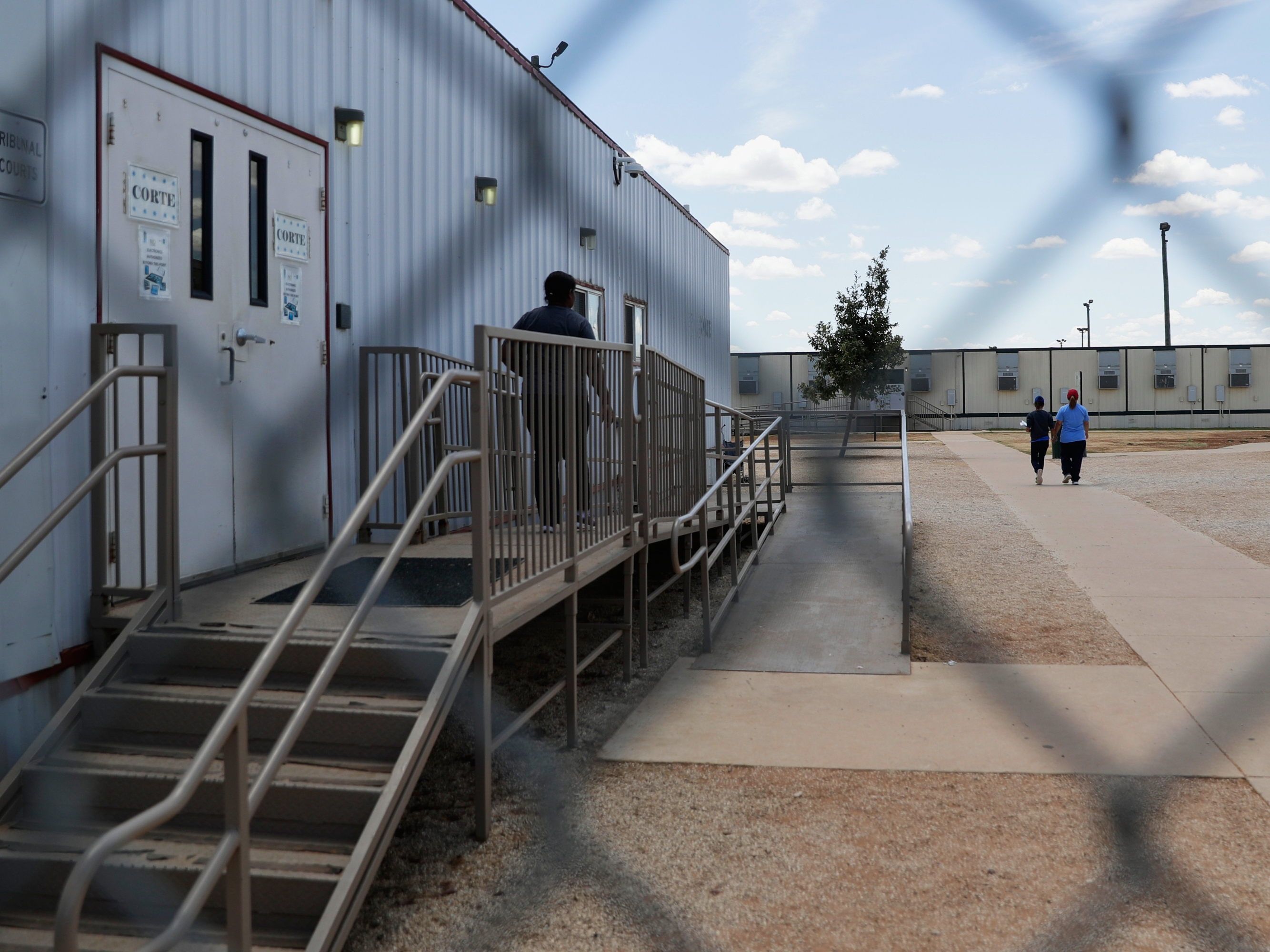 caption: The ICE South Texas Family Residential Center in Dilley, Texas, is seen, Aug. 23, 2019.