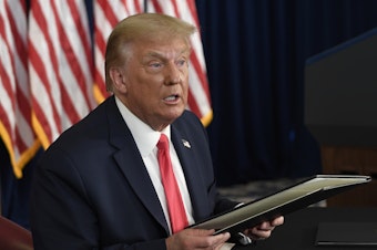 caption: After former President Donald Trump signed a presidential memo in August 2020, the U.S. Census Bureau was directed to stop collecting payroll taxes from certain employees in the final months of last year. The bureau is now trying to get some former temporary workers to pay what they owe.