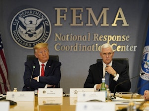 caption: President Trump has not approved FEMA funding for legal help for Americans affected by the coronavirus. So-called Disaster Legal Services are usually available to survivors of disasters.