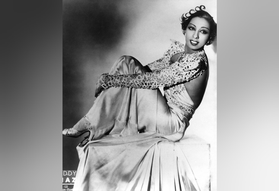 caption: Josephine Baker was a big part of the early glamour of leopard print.