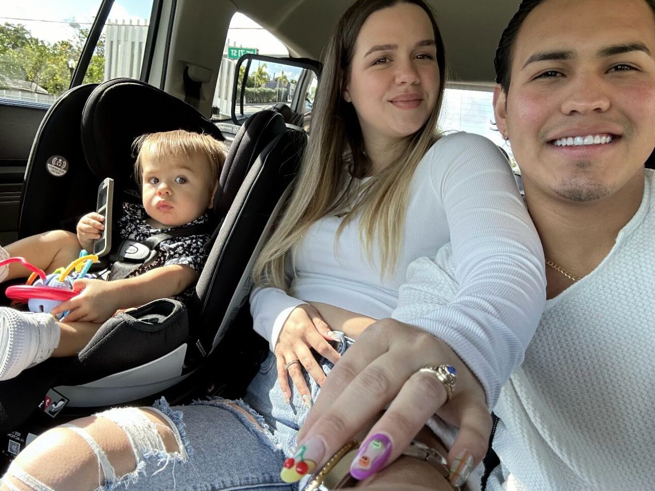 caption: Jessica Rodriguez Aguilar is a U.S. citizen. She told NPR during a routine immigration visit, her husband Josue (right) was detained. Lawyers are warning their clients that they are increasingly seeing clients detained at scheduled court hearings and immigration check-ins.