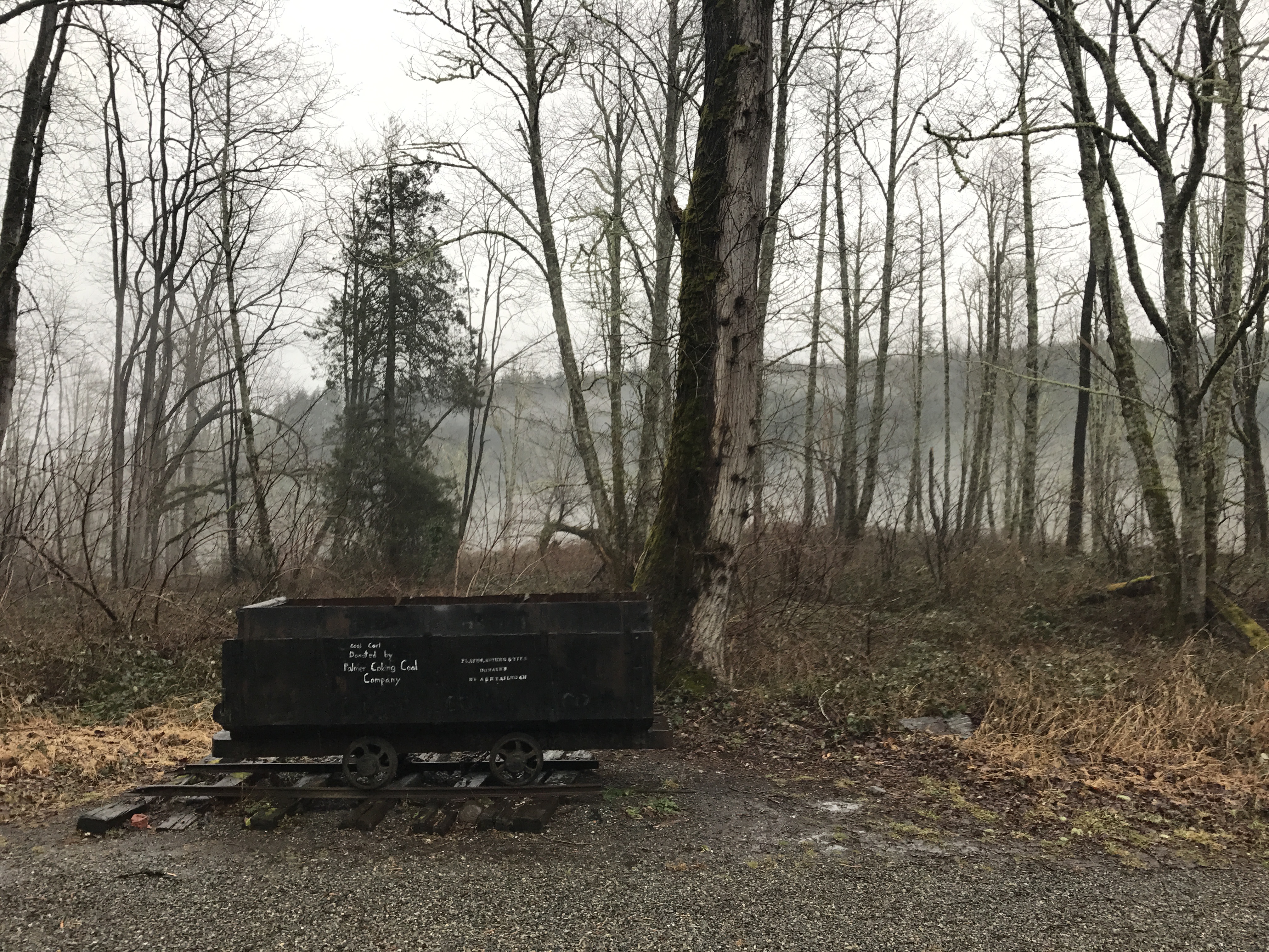 caption: A coal car marks the spot where Franklin, Washington once was