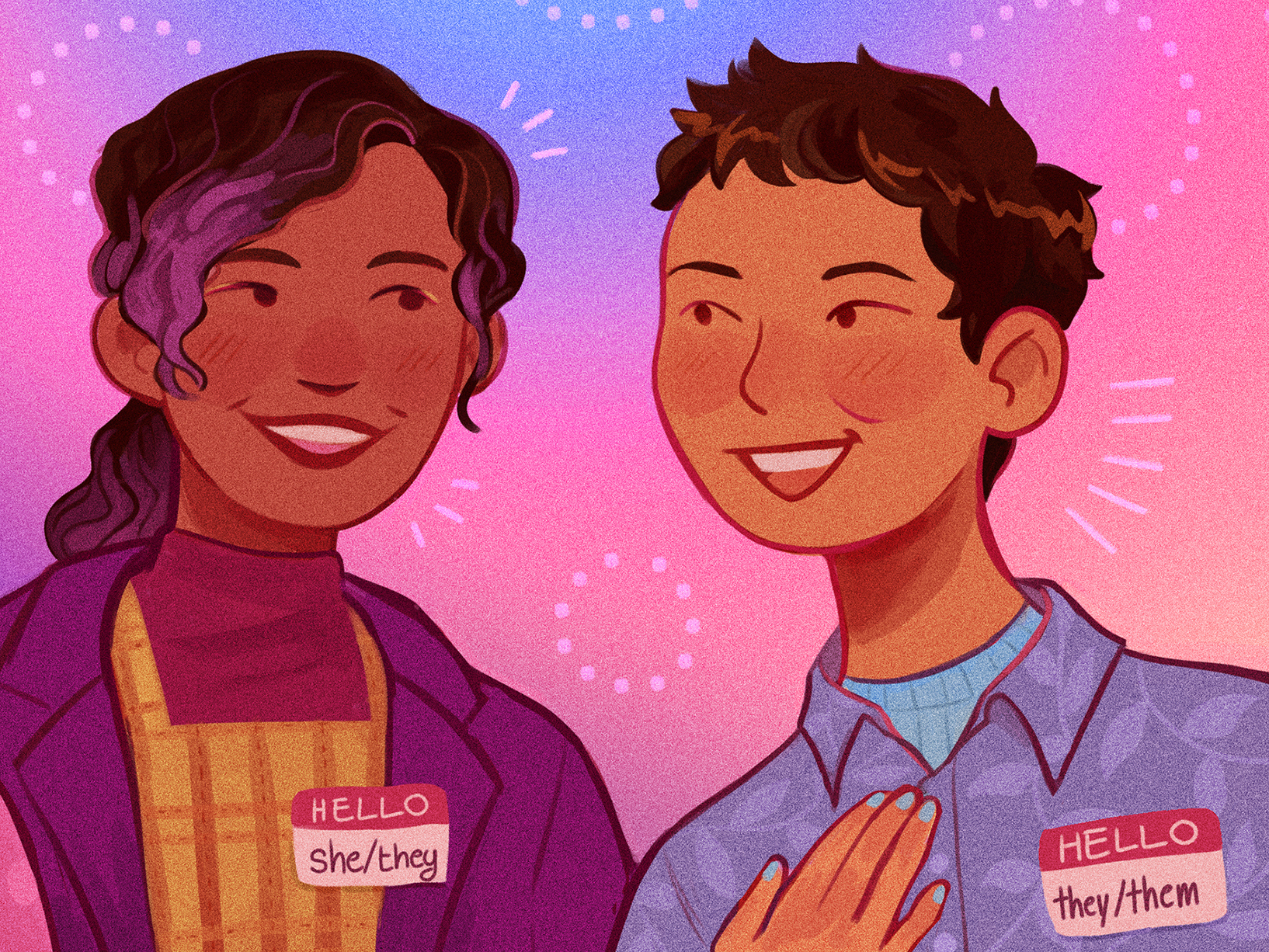 caption: "Pronouns are basically how we identify ourselves apart from our name. It's how someone refers to you in conversation," says Mary Emily O'Hara, a communications officer at GLAAD. "And when you're speaking to people, it's a really simple way to affirm their identity."