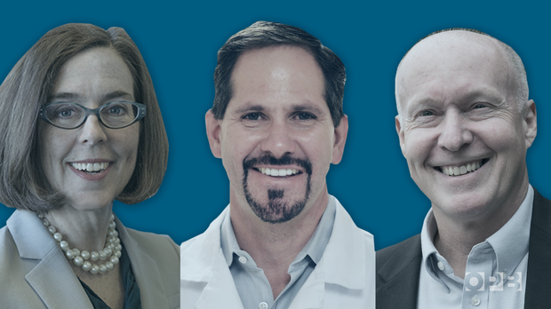 caption: <p>The three major-party candidates in the 2018 race for Oregon governor are Gov. Kate Brown (Democrat), Rep. Knute Buehler (Republican) and&nbsp;Patrick Starnes (Independent).</p>