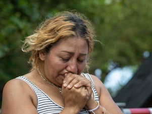 caption: Luz Vargas, 45, lost her son Kenyero Fuentes in the fire in Lahaina, Maui, on Aug. 8. He was found in the remnants of their burned home. His 15th birthday would have been this Sunday.
