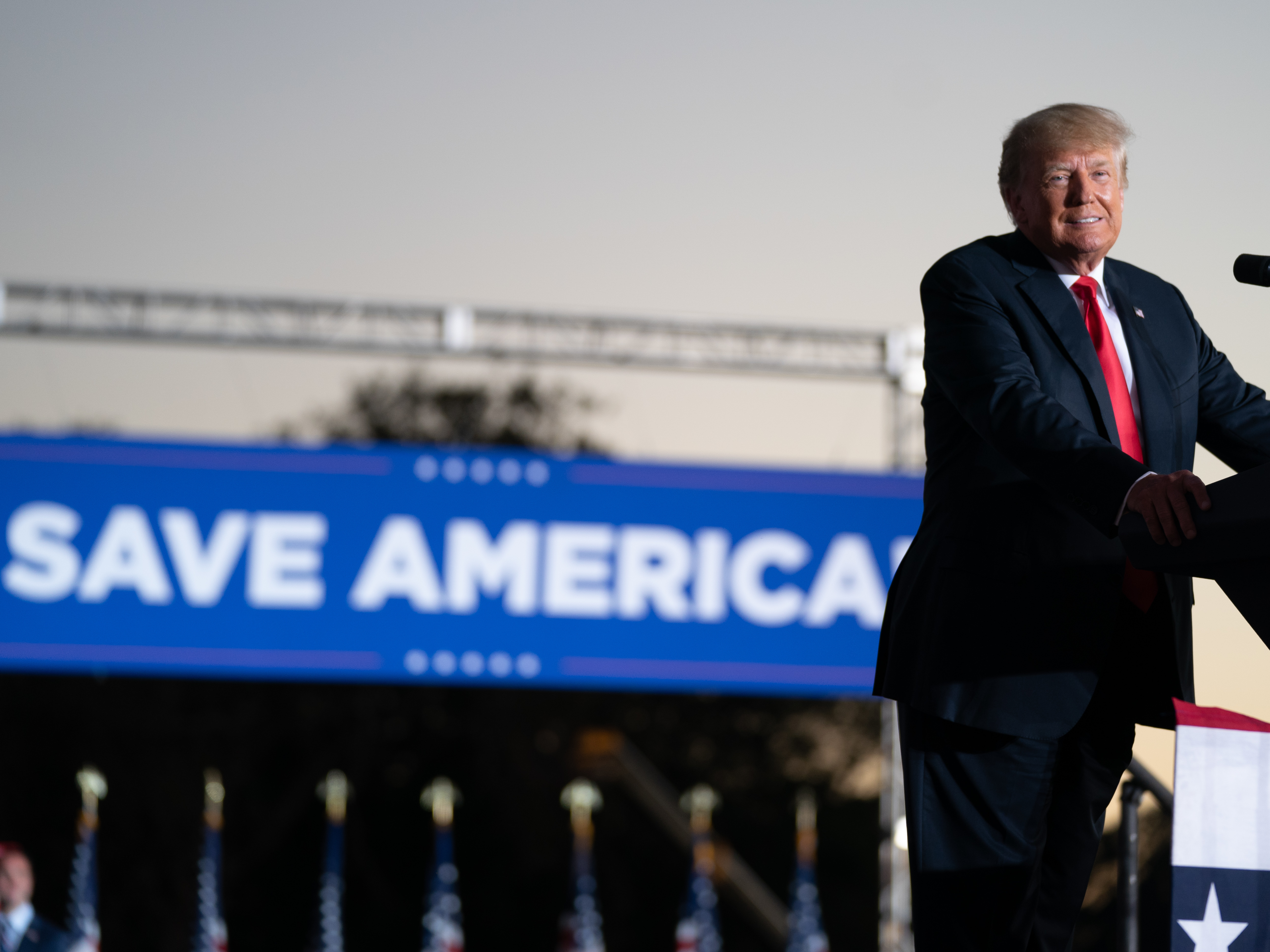 caption: Former President Donald Trump, who continues to spread lies about fraud in the last election, is set to run again in 2024.