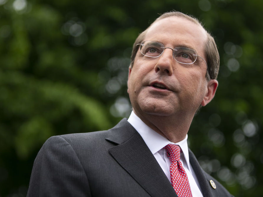 caption: Alex Azar, secretary of Health and Human Services, announced a new rule requiring drugmakers to publish drug list prices in TV ads.