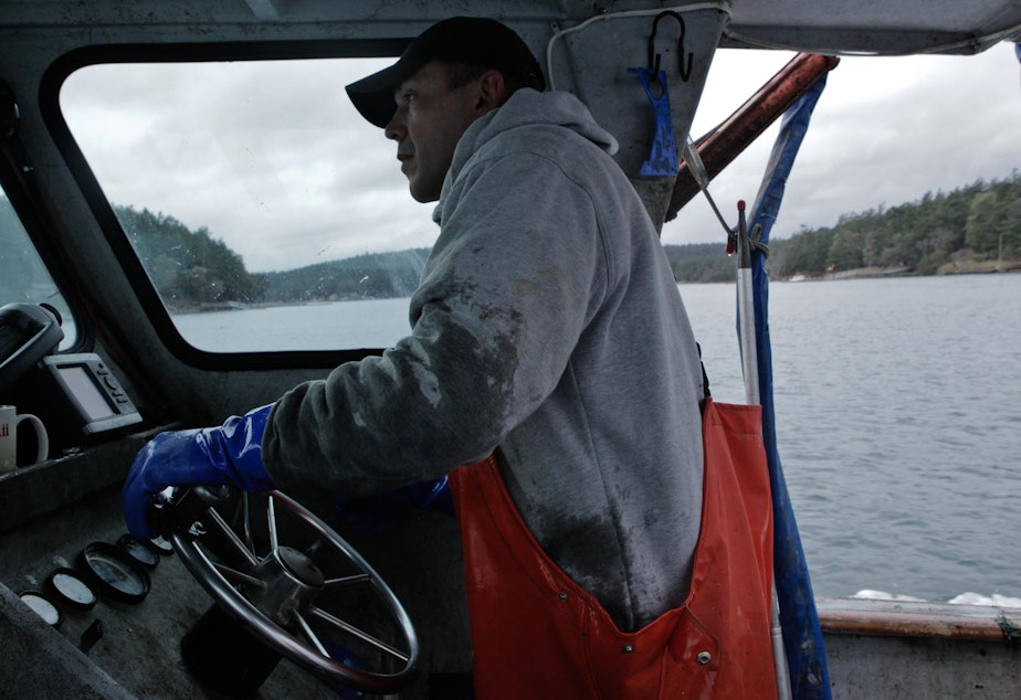 caption: Jay Julius is a member of the Lummi Tribe and an outspoken defender of his people's fishing rights.