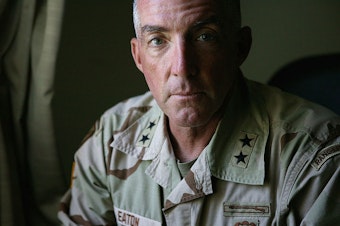 caption: Retired two-star U.S. General Paul Eaton co-authored a recent op-ed about the fear that a coup could succeed after the 2024 elections.
