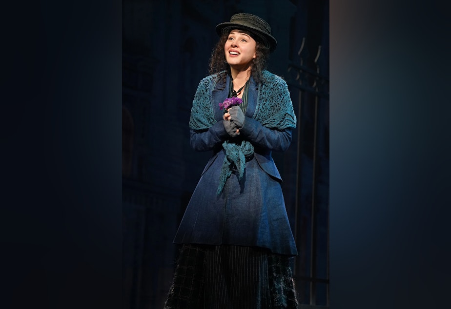 caption: Shereen Ahmed as Eliza Doolittle in the Lincoln Center Theater Production of Lerner and Loewe's "My Fair Lady"