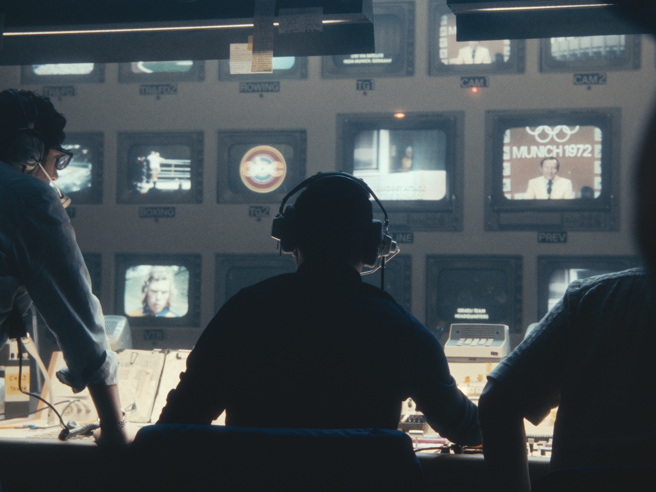 caption: Director Tim Fehlbaum's team obtained 1970s era television equipment from collectors, museums and television studio storage rooms for the set of his film <em>September 5</em>.