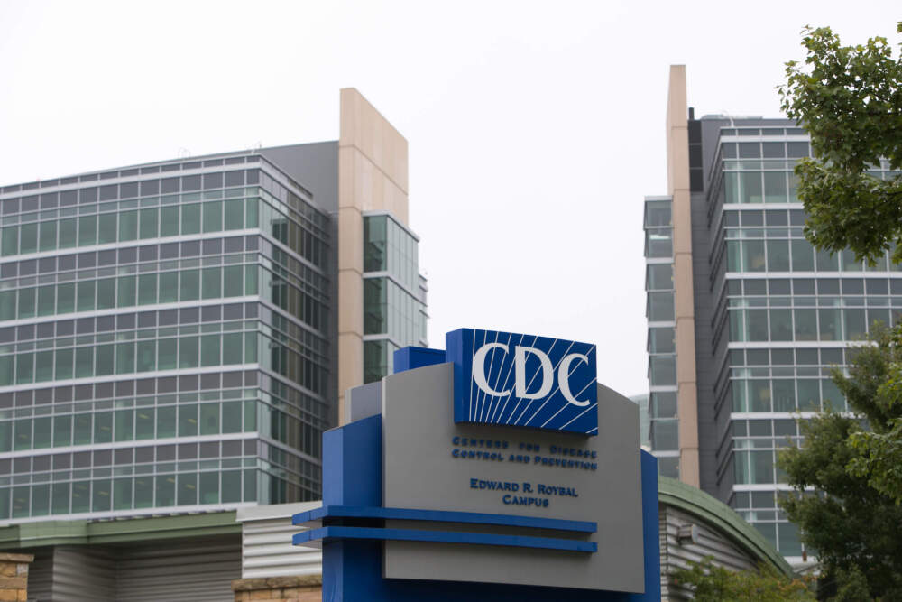caption: Exterior of the Center for Disease Control headquarters in Atlanta, Georgia. (Jessica McGowan/Getty Images)