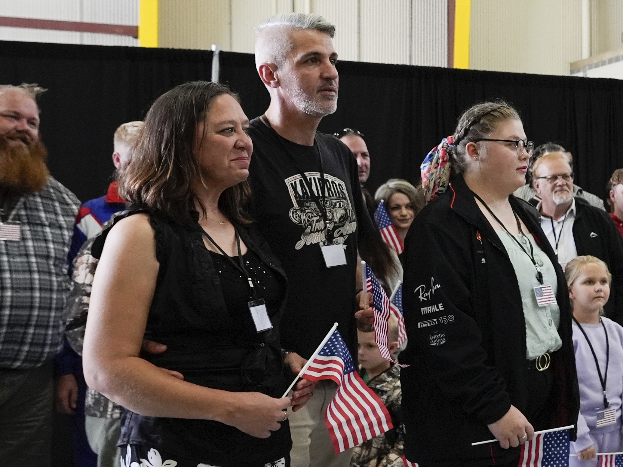 caption: Afrikaner refugees from South Africa arrive, Monday, May 12, at Dulles International Airport in Dulles, Va.