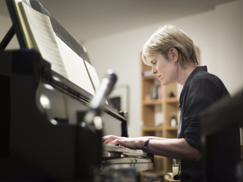 caption: Rachel Portman was the first woman to win an Academy Award for best original score. Her latest album <em>ask the river</em> is her first not written for a film or stage production.