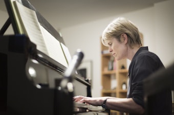 caption: Rachel Portman was the first woman to win an Academy Award for best original score. Her latest album <em>ask the river</em> is her first not written for a film or stage production.