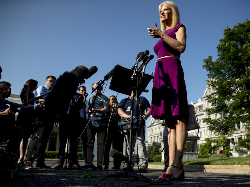caption: Kellyanne Conway should "be removed from federal service" for repeated violations of the Hatch Act, says the Office of Special Counsel.