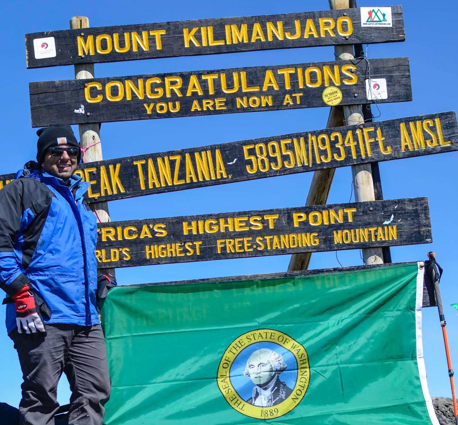 caption: Washington Lt. Gov. Cyrus Habib climbed Mount Kilimanjaro in 2019 as part of a fundraiser for an outdoor leadership program for young people with physical and sensory disabilities. 