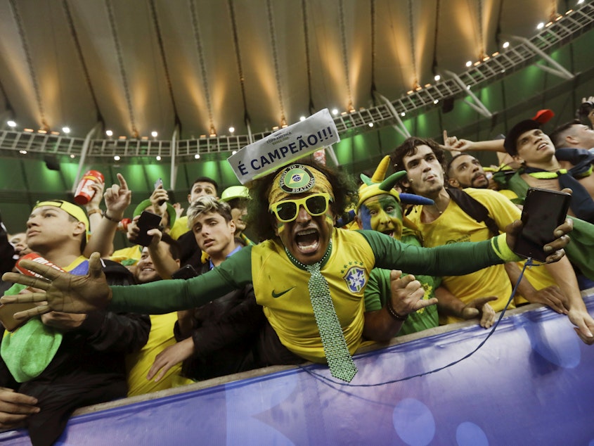 caption: Brazilian officials said on Monday that if they decide to host the Copa America, teams will play without fans in the stadium.