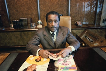 caption: Founder of <em>Ebony</em> magazine and Johnson Publishing Company John H. Johnson. Almost 15 years after the company was handed down to his daughter, JPC is filing for bankruptcy.