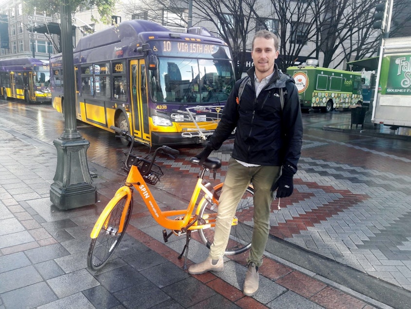 caption: Kyle Rowe wants bike sharing companies and cities to be true partners.