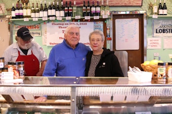 caption: Dale and Jeannette Erickson at University Seafood and Poultry