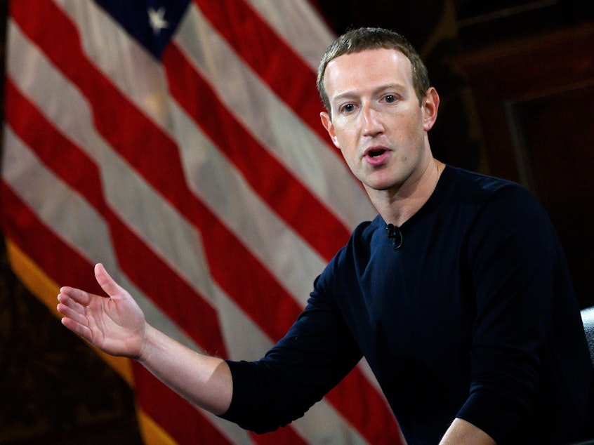 caption: Facebook CEO Mark Zuckerberg is under pressure from employees who say President Trump is violating the social network's rules against inciting violence.