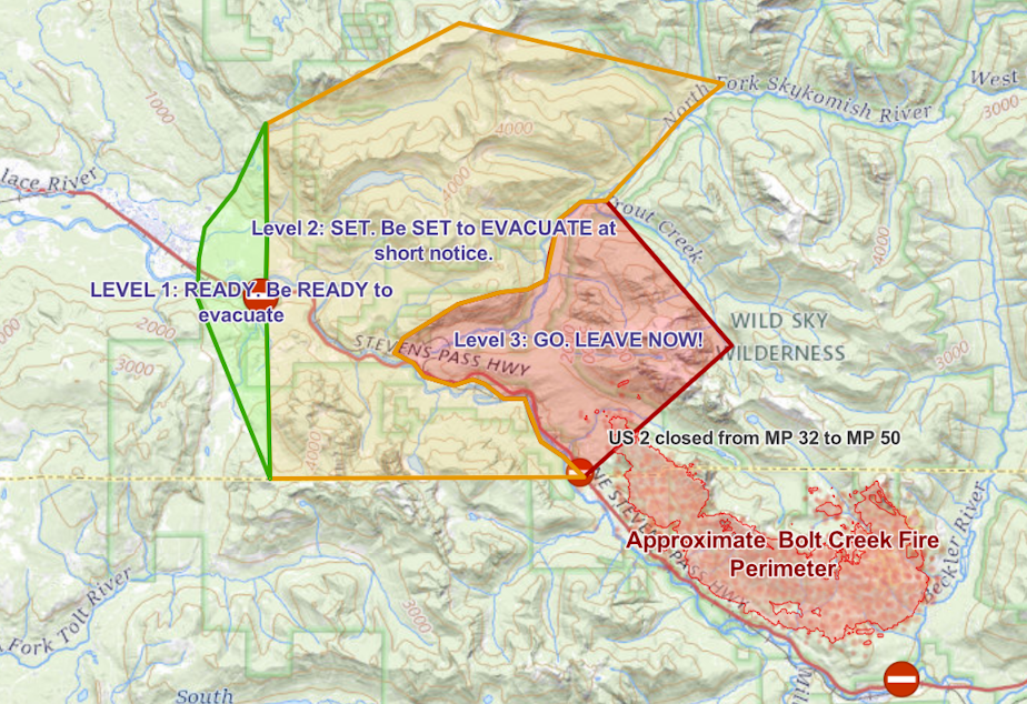 Bolt creek fire evacuation map 2022