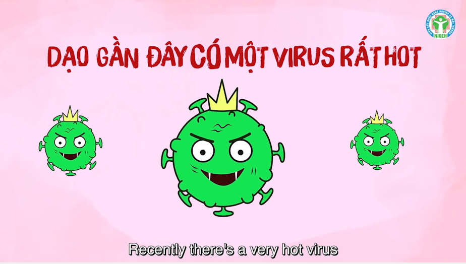 caption: Screenshot of the music video for "Ghen Cô Vy (Jealous Coronavirus)" by MIN.