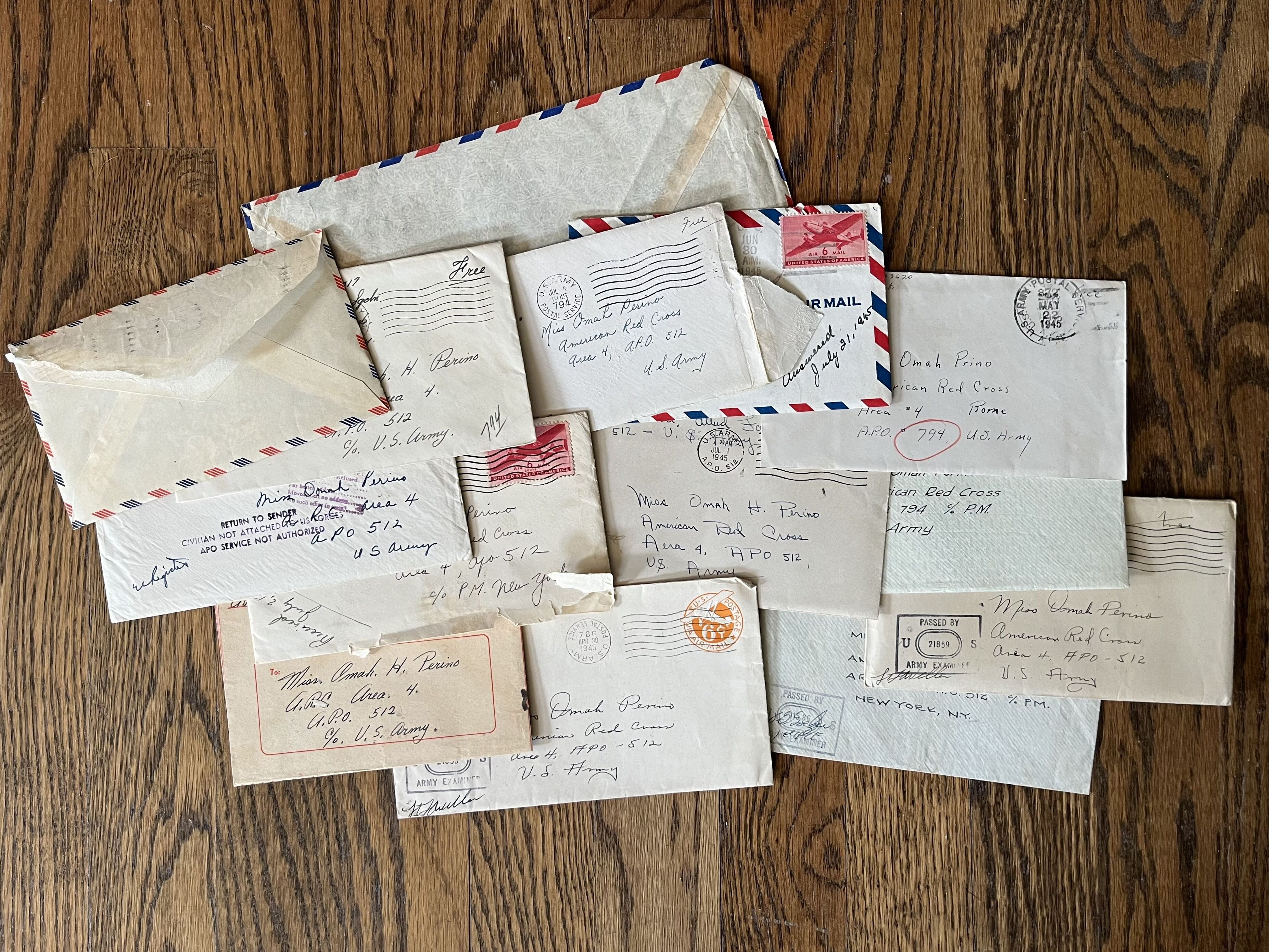 caption: My family recently unearthed dozens of letters from clearly smitten servicemen who'd met my mom at Red Cross dances in Rome in the final months of World War II.