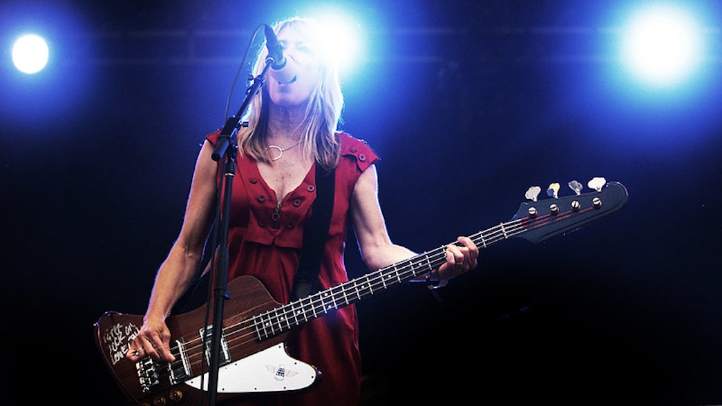 caption: Kim Gordon of Sonic Youth performs in 2008. Gordon is among the acts headlining Bumbershoot 2024 in Seattle, along with Pavement, Cyprus Hill, James Blake, Kurt Vile, Courtney Barnett, and more. 