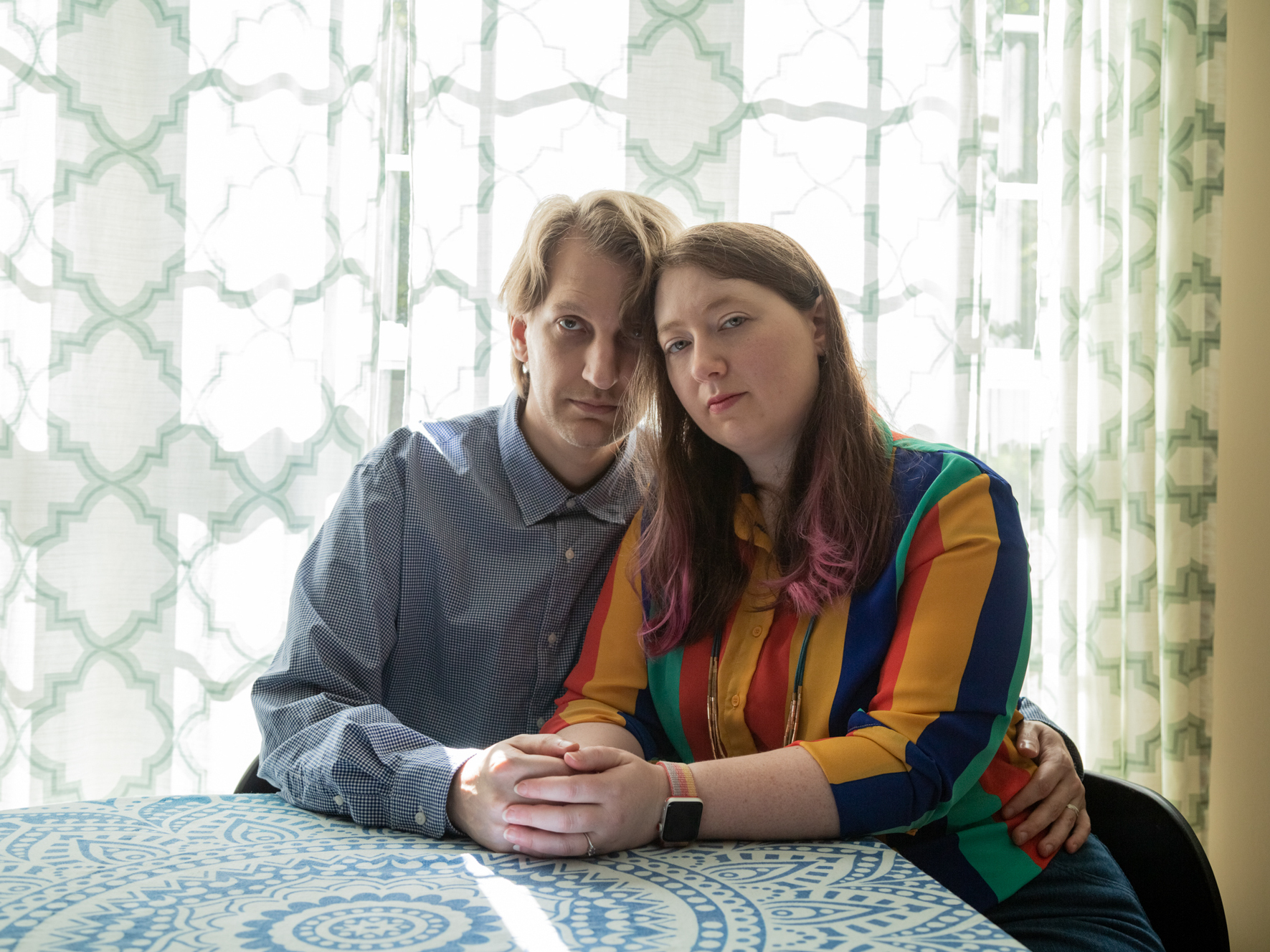 caption: Karla Renée was 18 weeks into her pregnancy when she and her husband Sam learned that the fetus had a serious genetic anomaly that could lead to severe physical and mental disabilities. They were faced with an enormous and pressing decision. In North Carolina, where they live, the current law forbids abortion after 20 weeks gestational age.