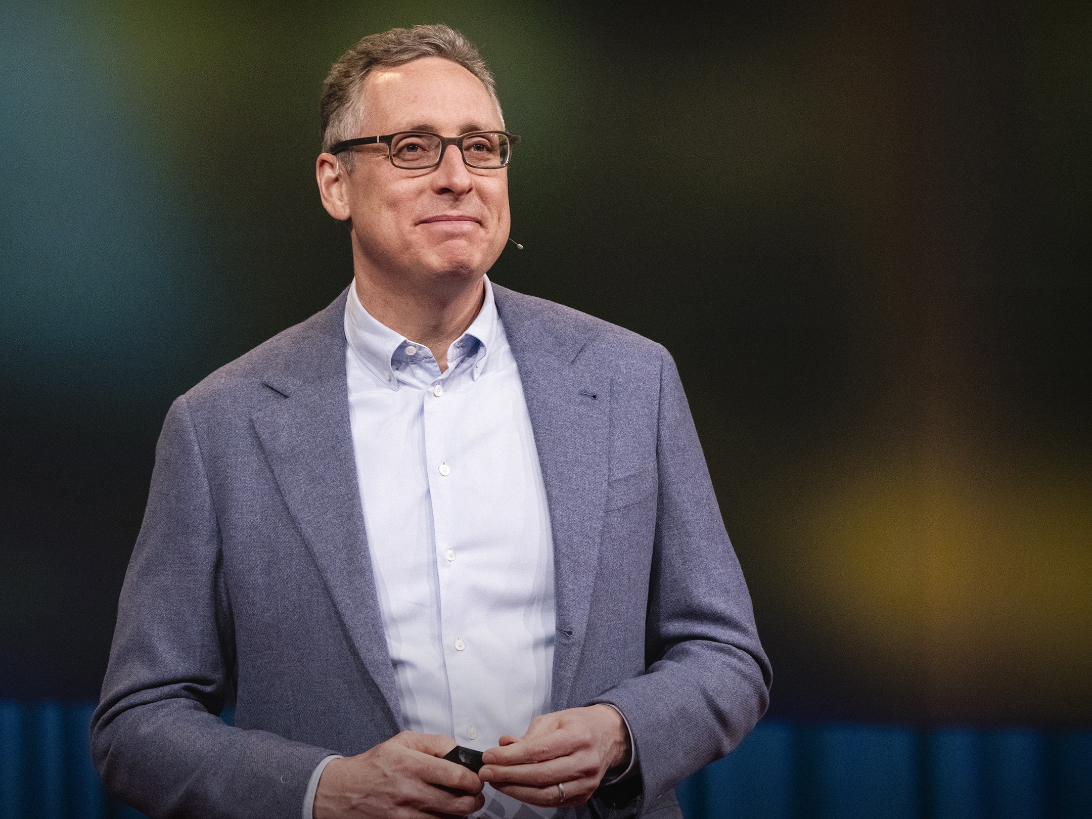 caption: Pete Stavros speaks at SESSION 3 at TED2024: The Brave and the Brilliant, on Tuesday, April 16, 2024. Vancouver, BC, Canada. Photo: Jason Redmond / TED