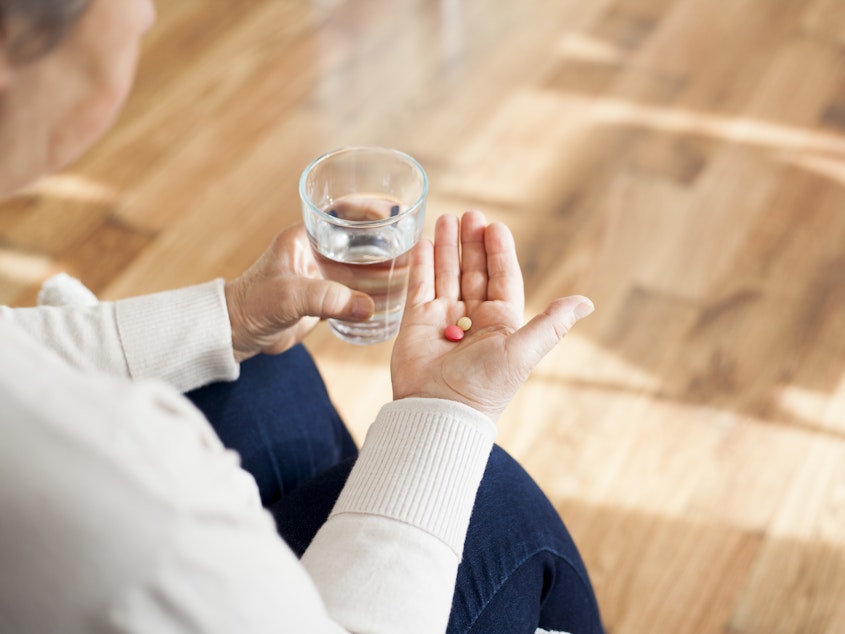 caption: Combining some common antidepressants and opioids can undercut the relief of the painkillers.