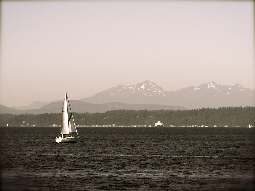 caption: Sailing on Puget Sound
