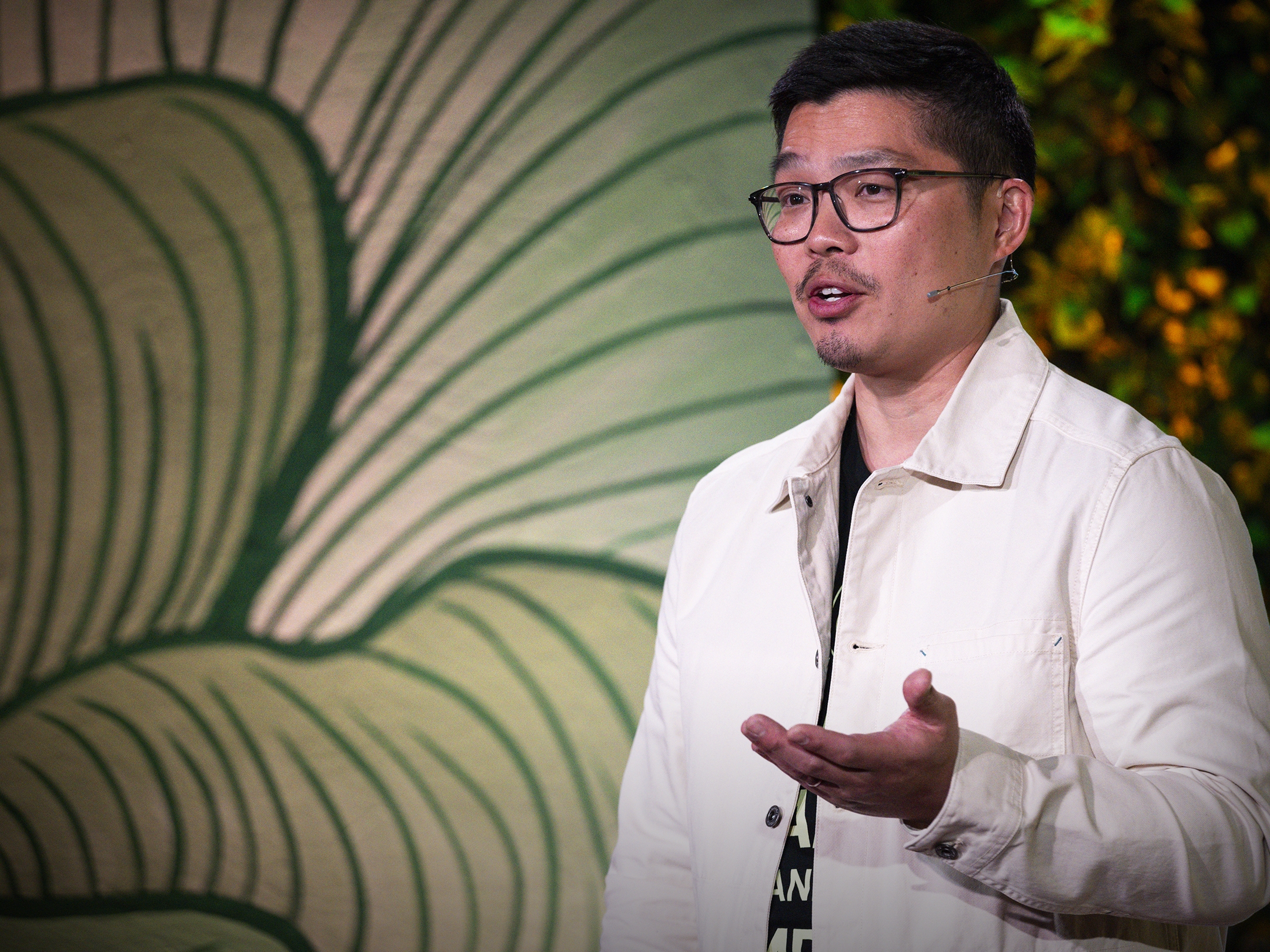 caption: Anthony Myint speaking at TED in 2024