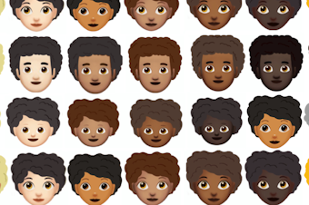 caption: Kerrilyn Gibson designed prototypes for an Afro hair emoji.