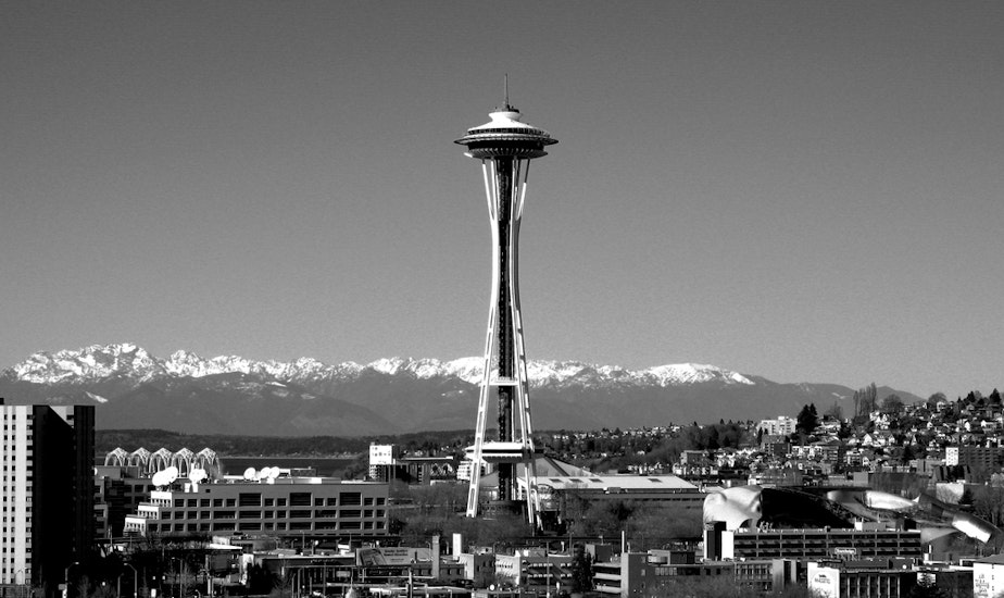 caption: File photo of Seattle skyline.