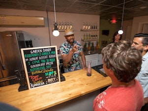caption: Chris Marshall has organized pop-up Sans Bars in New York, Washington, D.C., and Anchorage, Alaska. And he has expanded into permanent spaces in Kansas City, Mo., and western Massachusetts.